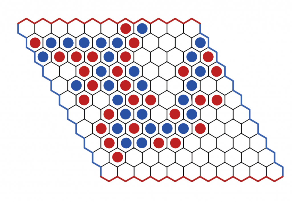 Hex-bord met stenen